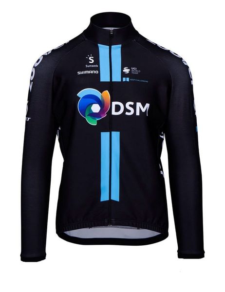 

2021 thermal fleece men's long sleeve cycling jersey black