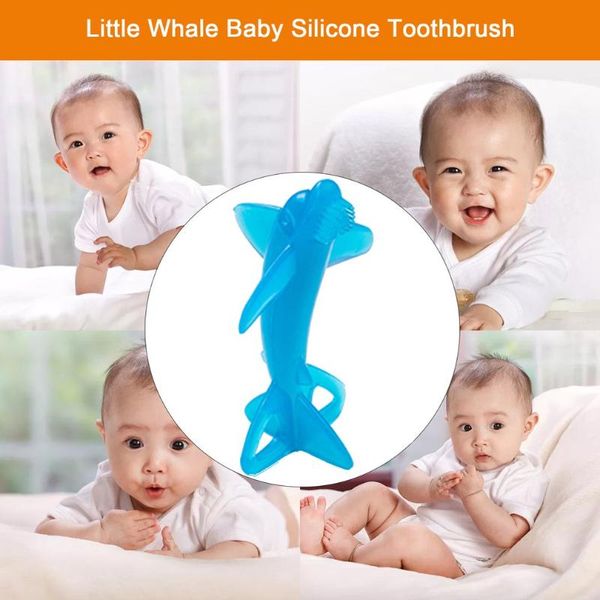

smart electric toothbrush little whale infant silicone molar fixer soft and safe dolphin design attractive
