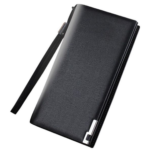 

men's long wallet multifunctional zipper clutch european and american wallets, Red;black