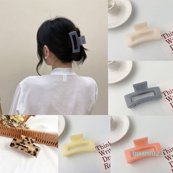 

woman elegant hair claw square hairpins crab hair accessories women hairgrip girls barrettes hair clips headwear, Golden;silver