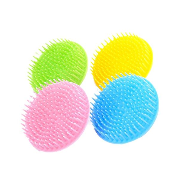 

hair brushes 4pcs shampoo brush hairdressing comb shower bath for home barber shop (assorted color), Silver