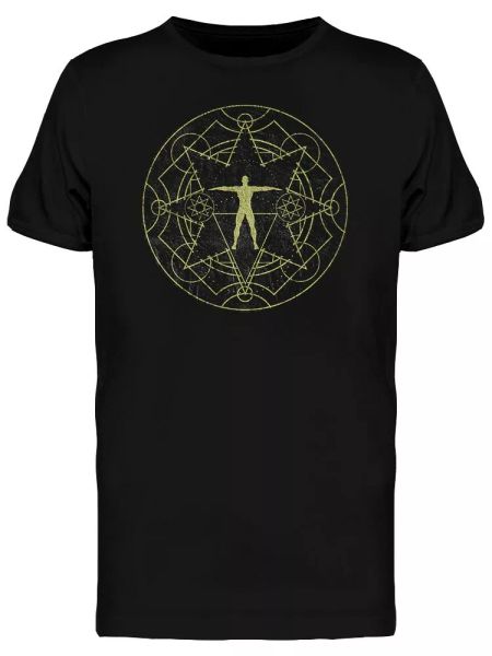 

Occult Circled Man Graphic Men's Tee -Image by Shutterstock, White;black