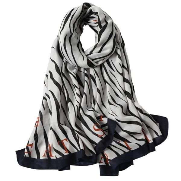 

scarves design cotton-linen women scarf striped hijab large letter leopard print shawl wraps bandanas female travel neckerchief pashmina, Blue;gray