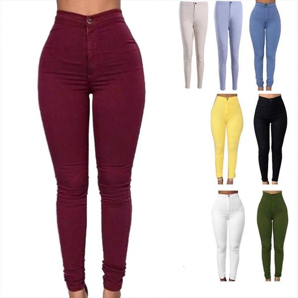 

sales trousers high waist womens pants skinny cotton solid color button pencil for work, Black;white