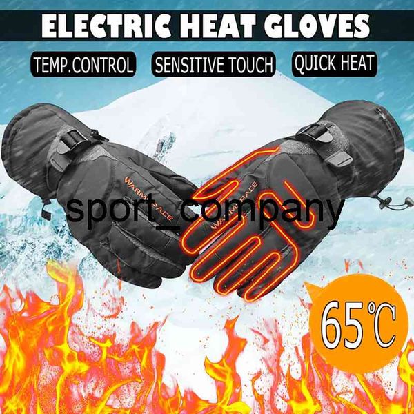 

winter electric rechargeable battery heated gloves smart control warm longer gloves outdoor waterproof sports bicycle ski glove