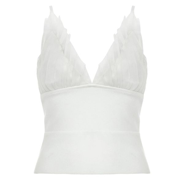 

party club women crop elegant lace camisole fashion basic tank white bandage summer caims 210515