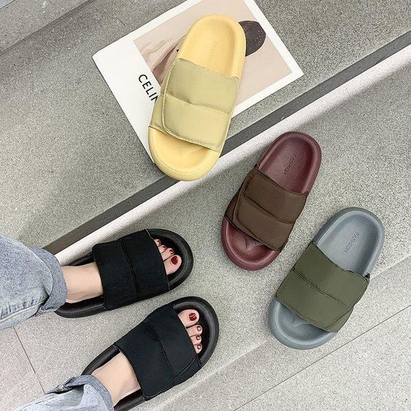 

sandals 2021 women casual summer woman shoes plus zise flats platform slippers big toe foot correction, Black