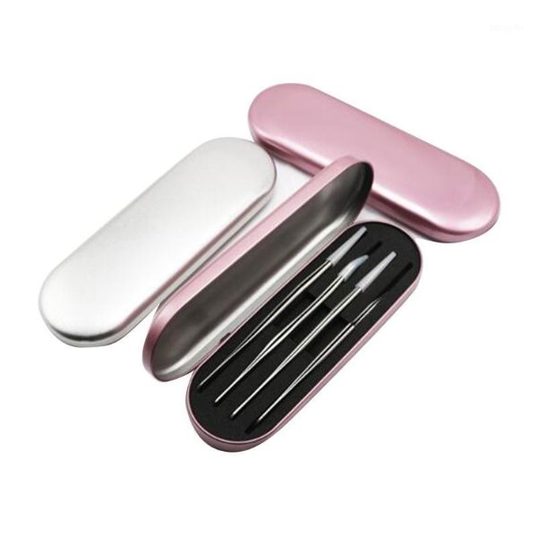 

slots stainless steel storage box eyelashes makeup tweezers protection eyelash planting tool organizer case1