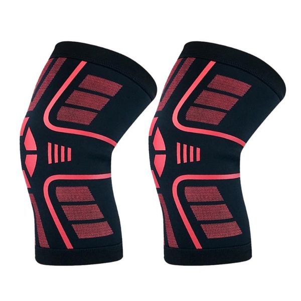 

pcs sports knee brace protective gear support silicone stripe anti-skid pads breathable pression protector sleeve fo elbow, Black;gray