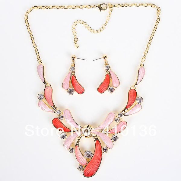 

earrings & necklace ms17776 fashion jewelry sets flower spring colors bridal 2014 party gifts, Silver