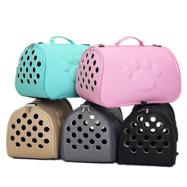 

cat carriers,crates & houses pure color travel pet bag carrier breathable folding small dog outdoor single shoulder carrying