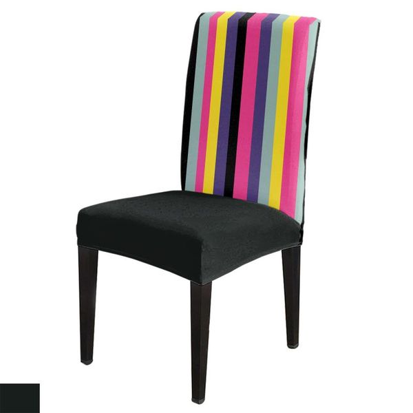 

color stripes chair covers wedding party decor dining spandex elastic printing