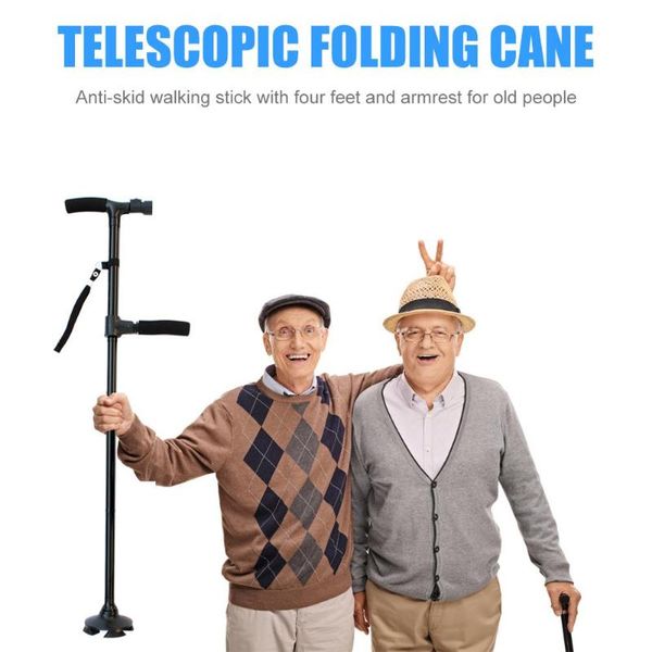 

trekking poles collapsible folding cane elder led light walking trusty sticks crutches for mothers the fathers gift
