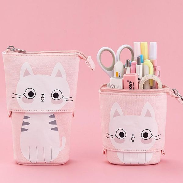 

storage bags adjustable pencil case flexible big bag large pen for school supplies office gift student
