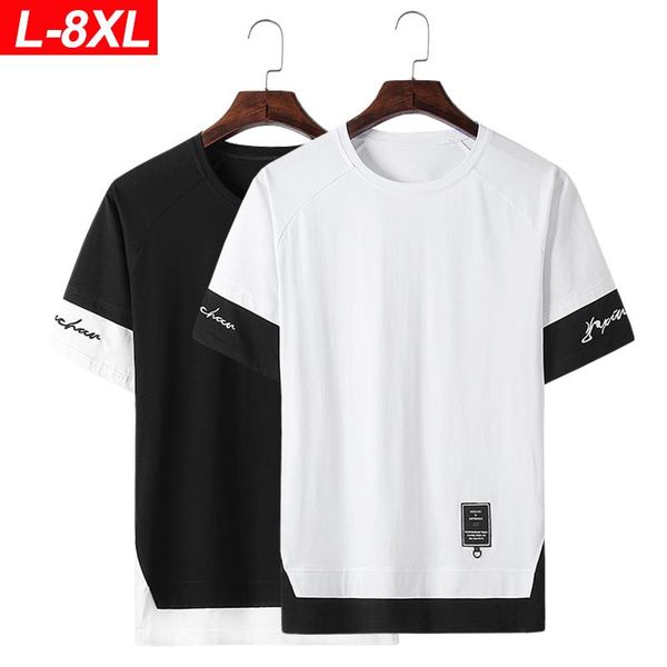 

men's t-shirts oversized harajuku t shirt for summer clothing black white printed graphic shirts short sleeve loose style one piece -8, White;black