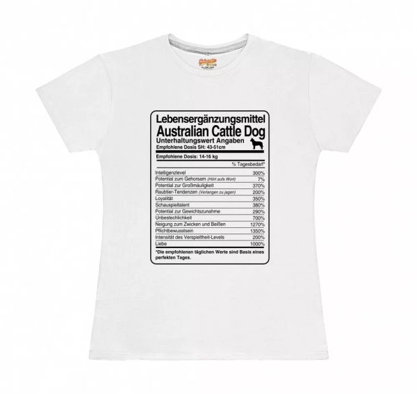

t-shirt womens dose australian cattle dog life supplements by siviwonder, White;black