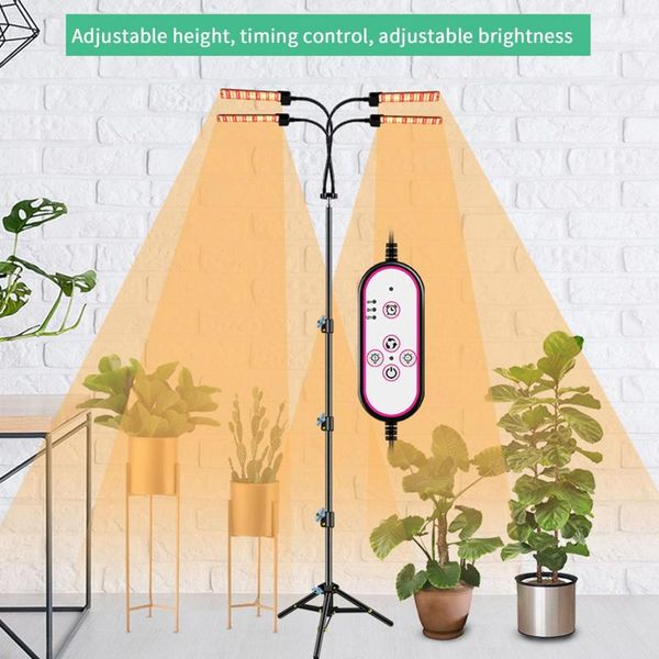 

grow lights led plant light full spectrum bar lamp 360-degree adjustable for tent greenhouses flowers with stand