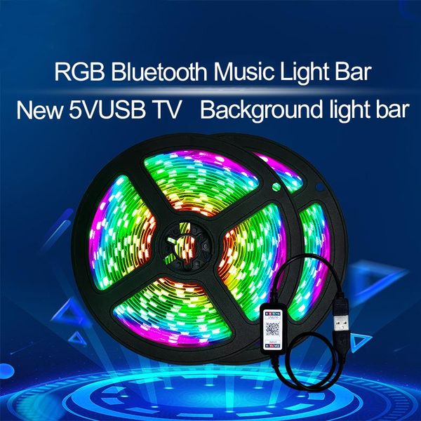 

strips led strip smart bluetooth app remote control rgb for room flexible neon backlight waterproof ribbon 1m-5m diode tape