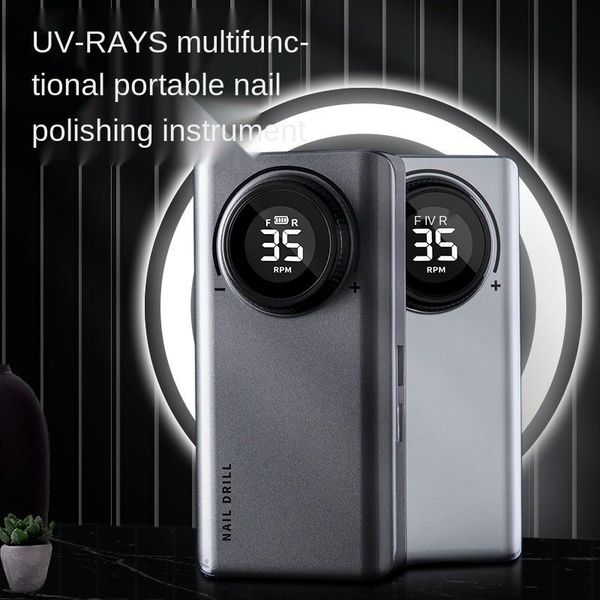 

the nail buffing machine unloaded a manicure tools grinding mill portable electric echos store 2021 fashion art equipment, Silver