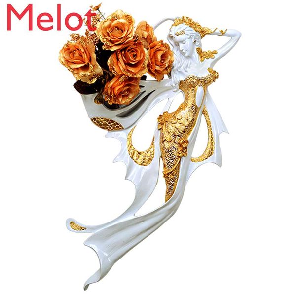 

decorative objects & figurines embossed background wall nordic decoration living room creative hallway angel pendant flower arrangement