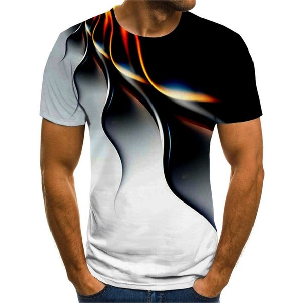 

men tshir summer short sleeve printed t-shirt loose o-neck mens clothes casual tees male clothing plus size s-6xl 210322, White;black