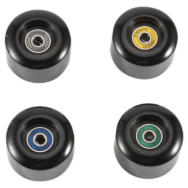

-strikate 4pcs 55 x 32mm skateboard wheels brush street with 8pcs colorful bearings 78a pu whee skateboarding