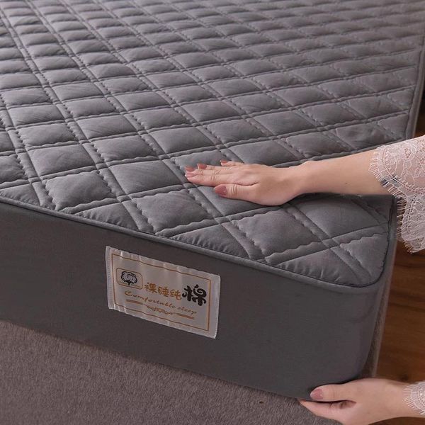 

sheets & sets juannai100% cotton embossed elastic band fitted sheet thicken mattress cover super soft cozy king size bed and cases