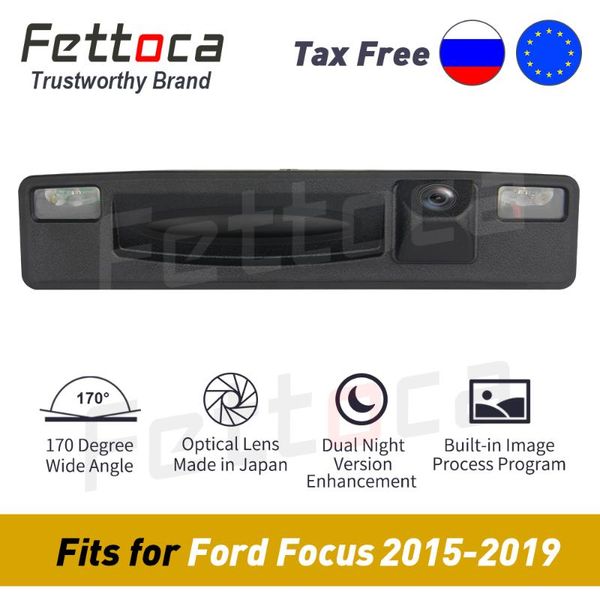 

car rear view cameras& parking sensors hd reversing camera vehicle trunk handle backup dynamic track for focus 2021-2021