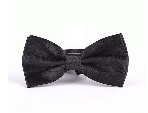

wholesale bowtie mens dickie bow tie ties tied adjustable wedding prom solid colors plain silk 35 colors on sale, Black;gray