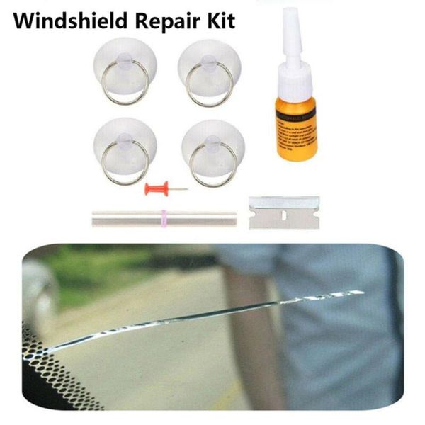 

motorcycle windshield universal car window glass repair fluid kit diy scratch crack restore auto tool