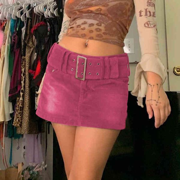 

suchcute vintage corduroy womens mini skirt with sashes 2021 streetwear e girl party 90s outfits high waist short skirts, Black