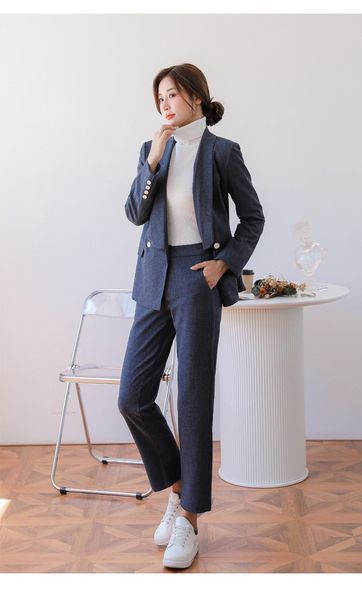 

women's two piece pants ol spring autumn fashion party casual office vintage elegant midi suit, White
