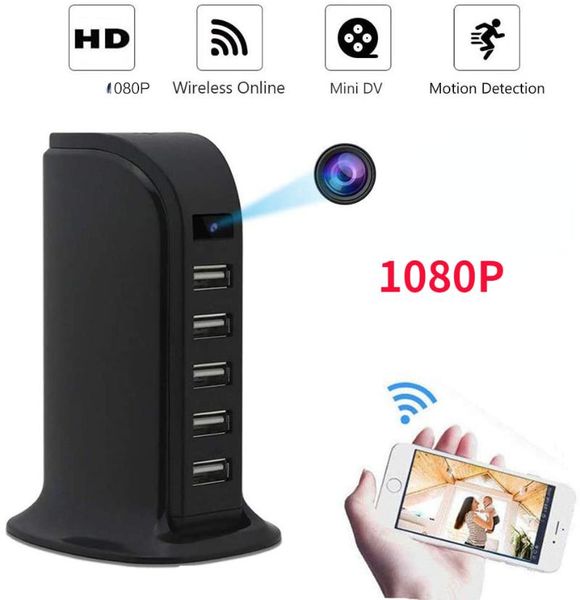

mini cameras hd smart wifi charger camera real-time surveillance motion detection loop recording wireless recorder support 128 tf