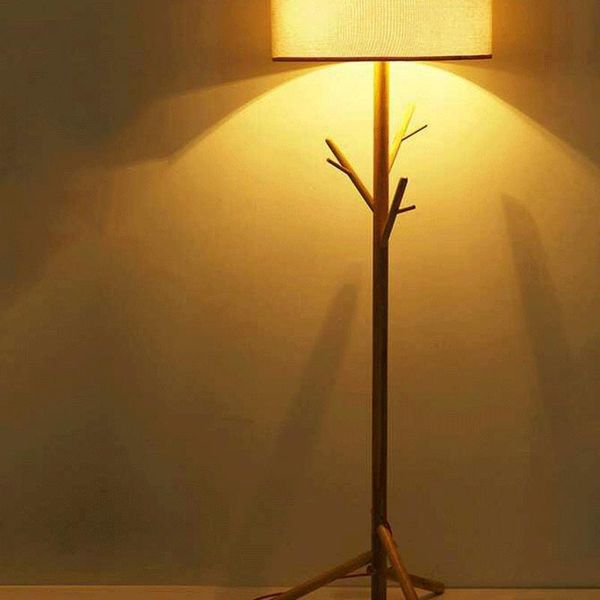 

floor lamps modern wood lamp tripod standing clothing shade for bedroom living room home multiple function lighting fixtures