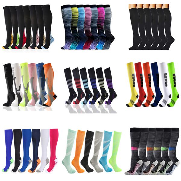 

am 6/7 pairs dropshipping compression sos fit varicose veins sos men women outdoor sport graduated compression sos, Black