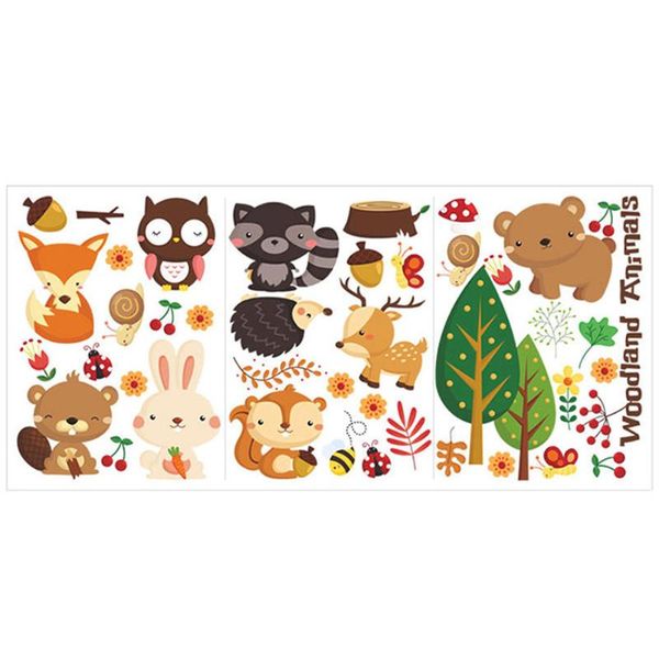 

wall stickers cartoon diy bedroom cute nursery mural sticker animals