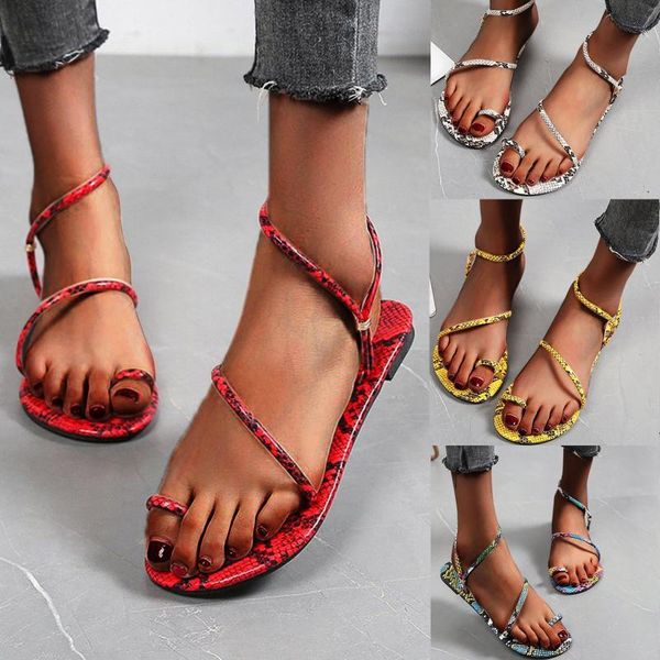 

women's summer sandals flat bottom cross lace large size round head shallow seam shoes fashion beach wild ladies, Black