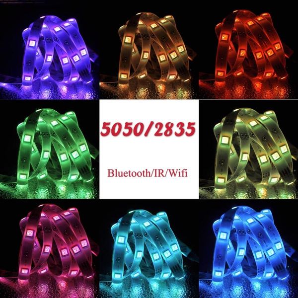 

strips led strip light bluetooth luces rgb 2835 waterproof flexible lamp tape ribbon with diode dc 12v 15m