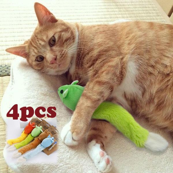 

cat toys 4pcs self playing catnip interative mouse interactive toy for cats kittey ty0019