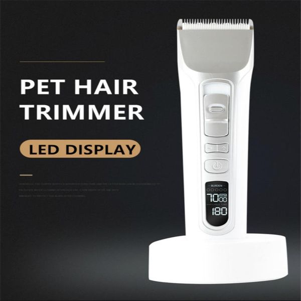 

waterproof professional trimmer rechargeable usb wireless hair clippers for pet 982