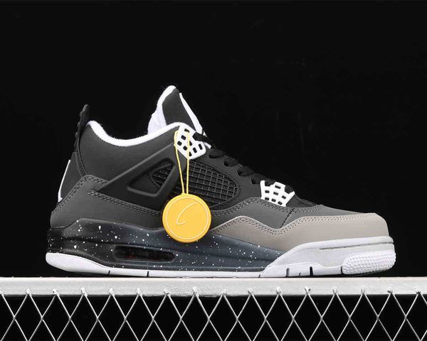 

fear pack jumpman 4 4s fashion shoe black grey mens womens basketball shoes