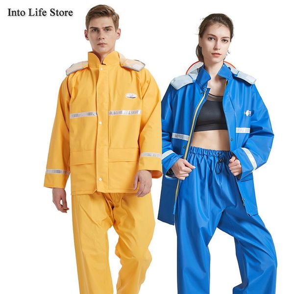 

raincoats motorcycle raincoat woman waterproof rain coat men pants thickened breathable suit for fishing clothing gift