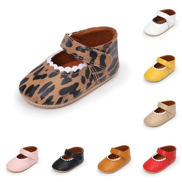 

first walkers baby shoes soft leather born rubber sole floral border toddler infant girls anti-slip prewalker