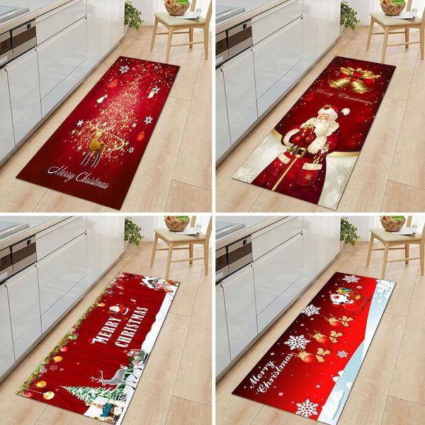 

bath mats 2022 christmas snowman foot mat year red bathroom carpet anti-slip door accessories