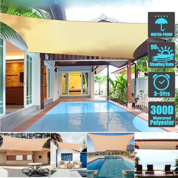 

2x3m 6.5x10ft mmer outdoor waterproof anti-uv shade canvas oxford cloth sunscreen rain cover garden courtyard awning 300d