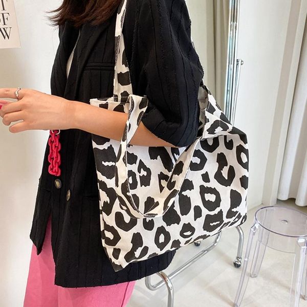 

evening bags fashion women canvas clutch pink leopard handbag travel satchel casual tote handle large capacity shoulder bag