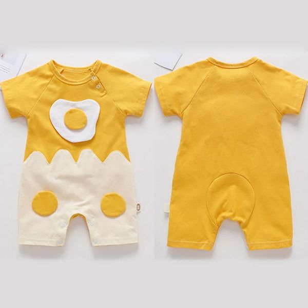 

summer boys and girls fashion born baby climbing clothes girl romper infant cartoon pajamas11 jumpsuits, Blue