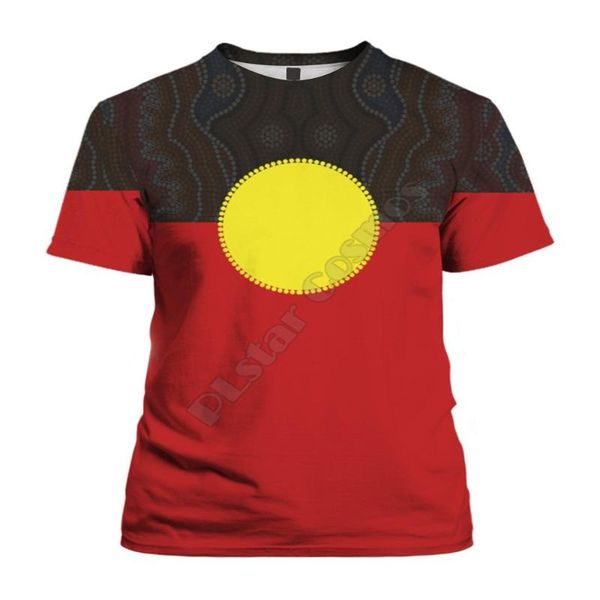 

men's t-shirts australia aboriginal flag 3d all over printed t-shirt harajuku streetwear t shirts men for women short sleeve, White;black