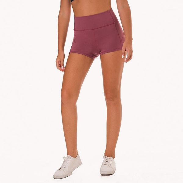 

yoga outfit soft nylon fitness jogger shorts women high waist solid sport workout slim tummy control gym athletic