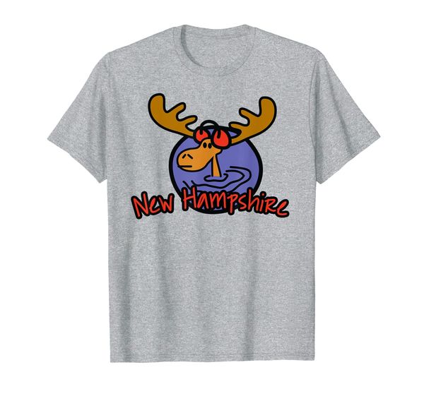 

new hampshire moose product t-shirt, White;black